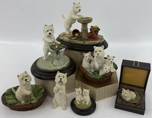 7 Vintage West Highland Terrier Westie Dog Figurines By Country Artists England - Picture 1 of 24