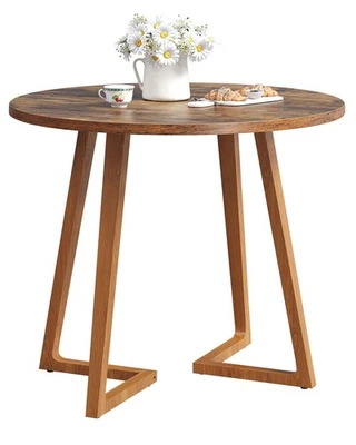 Mesa de comedor redonda con patas lisas, mesa de cocina de madera de 31,5" para espacio pequeño... Foto 1 de 4