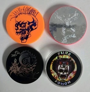 Pogs Slammers 4 Plastic Slammers - Poison Holographic - Vtg 90s 2000s Toy - Bild 1 von 7