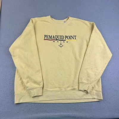 Sudadera Pemaquid Point Maine Adulto XL Amarillo Polar Cuello Redondo Pullover Nueva con Etiquetas Foto 1 de 4
