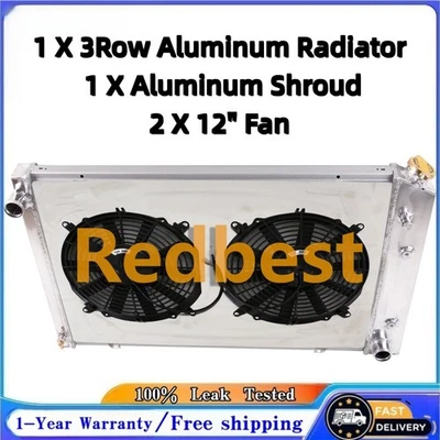 For 1973-1991 Chevrolet Blazer GMC Jimmy Aluminum 3Row Radiator&Shroud&Fan CC716 Foto 1 de 4