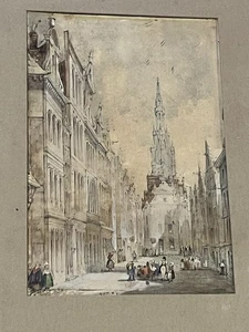 (Attr) William Frome Smallwood - 1806-1834 - A rare architectural watercolour - Picture 1 of 11