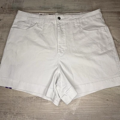 Pantalón corto RM by Rebecca Minkoff para mujer tiro alto años 90 blanco talla 16 nuevo con etiquetas Foto 1 de 4