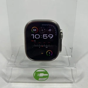 Unlocked Apple Watch Ultra 49MM Natural Titanium MQF53LL/A Face Only - Photo 1 sur 7