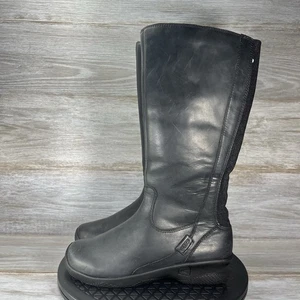Keen Women's Bern Baby Bern II tall Black Leather Boots Size 6.5 - Picture 1 of 8