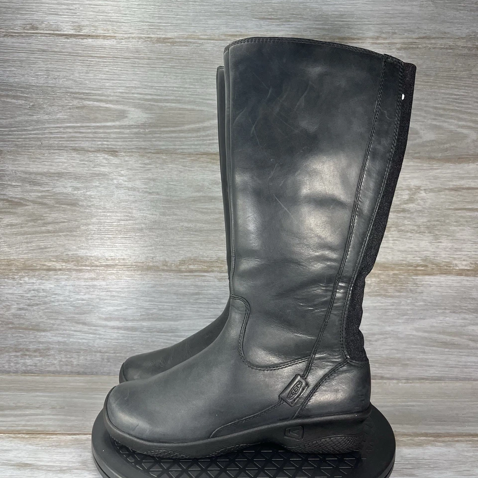 Keen Women's Bern Baby Bern II tall Black Leather Boots Size 6.5 - Image 1 of 4