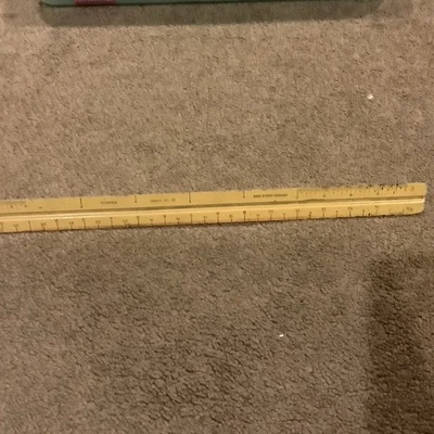 Vtg Pearwood Charvoz ATS-101 Triangular Drafting Ruler 12" West Germany 3-Sided - Image 1 of 4