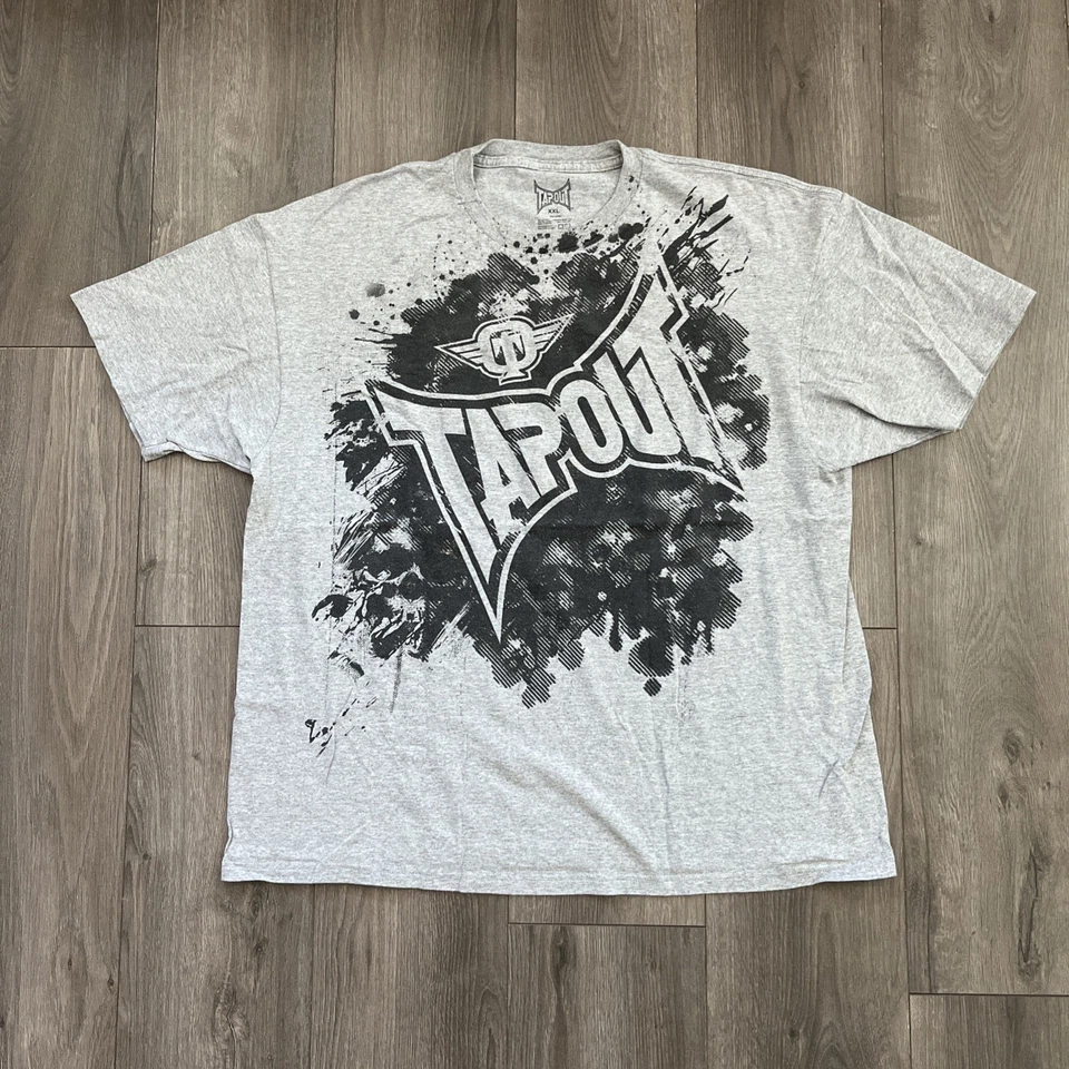 Tapout Mens 2XL T Shirt Gray Short Sleeve Graphic - Image 1 of 4