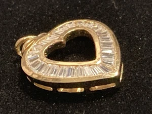 Sterling Silber Vermeil Herz Anhänger  - Bild 1 von 5