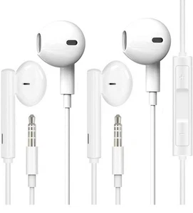 [2er-Pack] Aux Ohrhörer/Kopfhörer, 3,5 mm kabelgebundene Kopfhörer Geräuschisolierende Ohrhörer - Bild 1 von 3