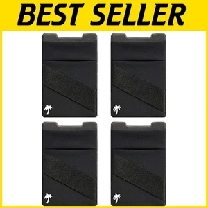 Stick-On Spandex Phone Wallet: Double Pocket Card Holder + Grip Strap (4 Pack) - Picture 1 of 9