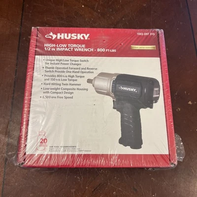 Husky 1/2" Alto-Bajo Torque Llave de Impacto 1003 097 313 TOTALMENTE NUEVA SELLADA P23 Foto 1 de 3