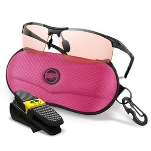 Shooting Glasses Women - Polarized Pink Lens Anti Fog Safety Sunglasses for S... - Picture 1 of 7