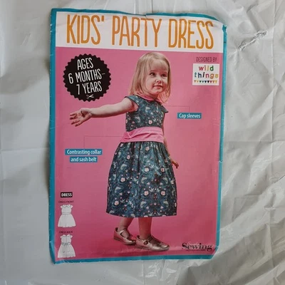 Simply Sewing Pattern Girls Party  Dress        Sizes 6 months - 7 Years - Image 1 of 2