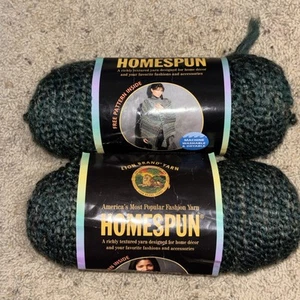 Lion Brand Homespun Yarn Col 327 Plantation Dye Lot 99327238 USA Lot of 1+ Green - Picture 1 of 4