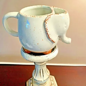 TAZA ELEFANTE GRANDE CON SOPORTE PARA BOLSA DE TÉ, TAMAÑO GRANDE VERDE GRISÁCEO - Imagen 1 de 12
