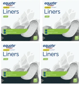 Equate Long Unscented Panty Liners, Light Absorbency - 4 Pack (384 Count) - Picture 1 of 24