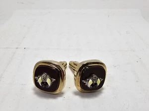 Vintage Gold Tone Shriner Masonic Cufflinks - Picture 1 of 2