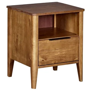 MUSEHOMEINC California Classic 1 Drawer Wooden Nightstand End Table (Open Box) - Picture 1 of 6