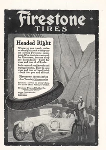 1916 Firestone Tires: Headed Right Vintage Print Ad - Picture 1 of 1