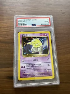 Drowzee Pokémon Base Set #49 - PSA 9 MINT - ITALIAN RARE FIND - Picture 1 of 2