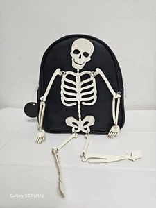 Bath & Body Works Glow in the Dark Skeleton Halloween Mini Backpack NWT - Picture 1 of 5