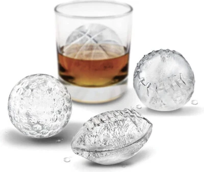 Tovolo Sports Ball ICE MOLDS Football,Basketball,Baseball & Golf Sphere Set of 4 - Image 1 of 4