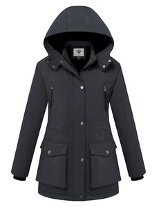 Abrigos de invierno impermeables para mujer WenVen cálidos gruesos chaquetas acolchadas con capucha - Imagen 1 de 38