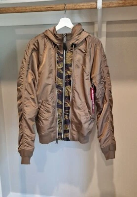 Parka Alpha Industries para hombre marrón coyote N-2B con cremalleras Foto 1 de 4