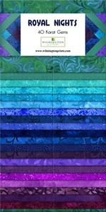 Essential Gems Royal Nights 40 Strips 2.5" W Jelly Roll Rollup Fabric 842-28 - Picture 1 of 1