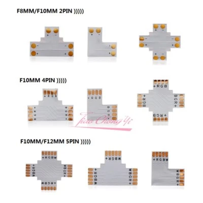  L T X Shape 8mm 10mm 12mm RGB RGBWW LED Strip Corner Connector PCB Board  - Image 1 of 4