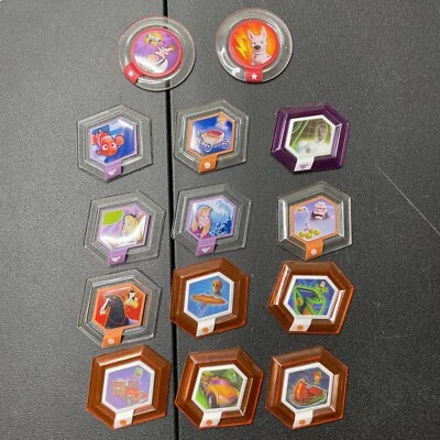 Disney INFINITY Power Discs Lote de 14 Discos Buzz Bolt Nemo Alice Tron Mulan Carl ++ Foto 1 de 3