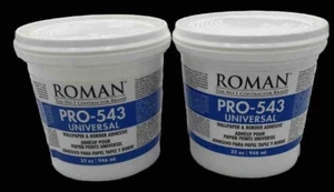 Dos nuevos papeles pintados universales ROMAN PRO-543 y pegamento adhesivo para bordes FUNCIONA MUY BIEN - Imagen 1 de 1
