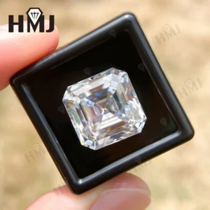 Asscher Brilliant Cut Moissanite Loose Stone White D VVS1 With GRA Certificate - Picture 1 of 24