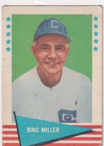 1961 FLEER BASEBALL GREATS BING MILLER A's #62 (REVIEW PICS) (VG-EX) JC-4123 - Picture 1 of 2