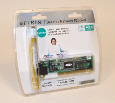 Belkin Desktop Network 10/100 PCI Adapter Card *New* F5D5000v - Image 1 of 3
