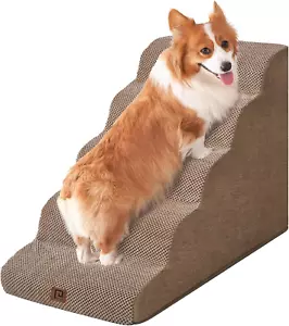 Dog Stairs Pet Steps Bed High Small Ramp Dogs NonSlip Ladder Couch Foldable Foam - Picture 1 of 9