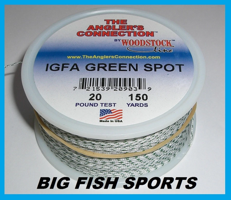 Línea de pesca WOODSTOCK TRENZADA DACRON IGFA punto verde 20 lb-150 yd ¡ENVÍO GRATUITO A EE. UU.! Foto 1 de 1