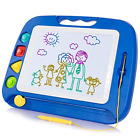 SGILE Large Magnetic Drawing Board - 4 Colors 42×33cm Doodle Pad with 4 Stamps