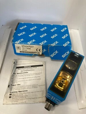 SICK WTA24-P5201 PHOTOELECTRIC PROXIMITY SWITCH 12-30VDC 100MA 250-350MM NIB - Image 1 of 4