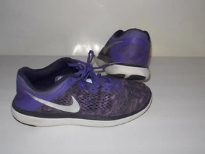 Girls Kids Youth Nike Flex 2016 Purple Black Shoes U.S. WOMEN'S SIZE 7 = Size 5Y - Picture 1 of 8
