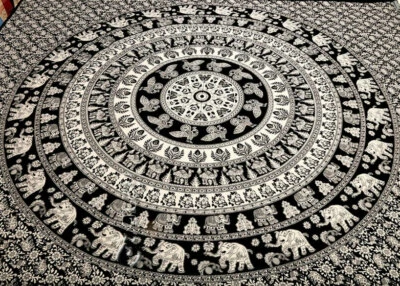 Twin Bohemian tapestry Mandala Hippy Beach Throw Wall Hanging Boho Bedspread - Image 1 of 2