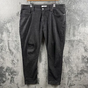 Spoke Herren Jeans Regular Build B Tapered Leg Zip Fly Schwarz Denim W37 L29 - Bild 1 von 14