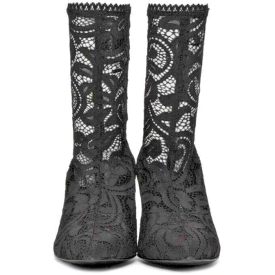 Cerimônia de Abertura Preto Queen Renda Botas de Tornozelo Tamanho 39 (EUA 9) Botas Stilettos NOVAS - Imagem 1 de 4