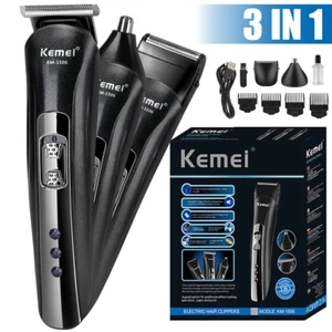 Professional Hair Clippers Cordless Trimmer Beard Cutting Machine Barber Kemei - Picture 1 of 10