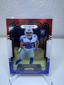 DEUCE VAUGHN RED WHILE BLUE PRIZM COWBOYS ROOKIE #324 - Picture 1 of 2