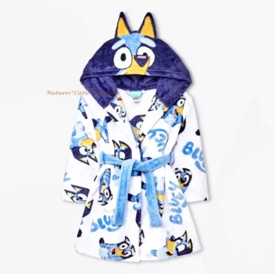 BLUEY Disney Robe Size 2T 3T 4T 5T Boys Toddler 2 3 4 5 Pajama Swimsuit Cover Up - Image 1 of 4