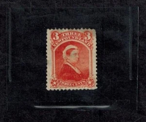 Newfoundland 1870 SG 36 3 Cent Vermillion MOG F/VF Good Colour CV L300 - Picture 1 of 2