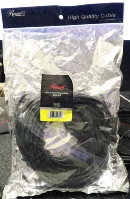 Rosewill USB 2.0 Active Extension Cable Black, 49 Feet - Image 1 of 2