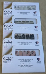 Color Street 100% Nail Polish Strips Bundle/Lot of 4 Packs (As Pictured) - Picture 1 of 2